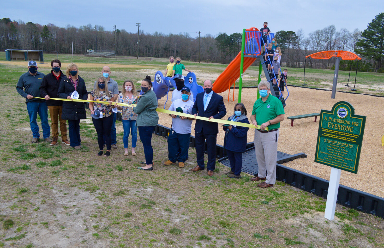 JMC playground ribbon cutting